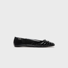 ABRA Double Shoe Ballerina Flat - Black