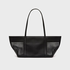 St. Agni Perforated Slim Bateau Tote Bag - Black