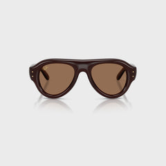 Ray Ban x A$AP Rocky Aviator Puffer Sunglasses - Transparent Brown Frame / Brown Lens
