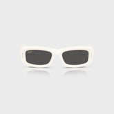 Ray Ban x A$AP Rocky Kiliane Puffer Sunglasses - White Frame / Dark Grey Lens