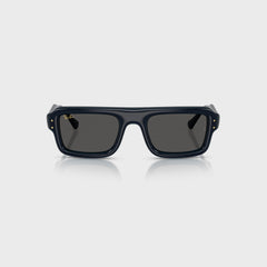 Ray Ban x A$AP Rocky Flacko Puffer Sunglasses - Transparent Blue Frame / Dark Grey Lens