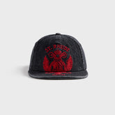 Rhude St. Rhude Seal Denim Curved Brim Cap - Agoura Black / Red