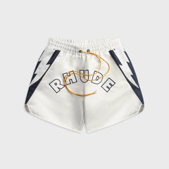 Rhude Logo Lightning Short - White / Navy