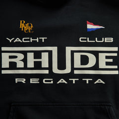 Rhude Regatta Club Hoodie - Vintage Black / White