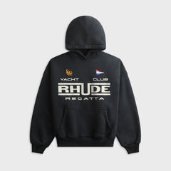 Rhude Regatta Club Hoodie - Vintage Black / White
