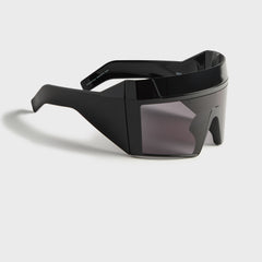 Rick Owens Rev Shiny Shield Sunglasses - Black