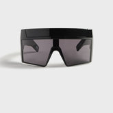 Rick Owens Rev Shiny Shield Sunglasses - Black