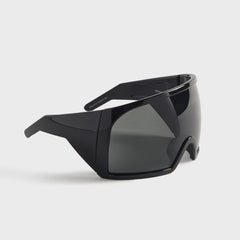 Rick Owens Kriester Shiny Sunglasses - Black