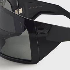 Rick Owens Kriester Shiny Sunglasses - Black
