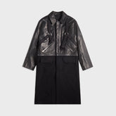 Rick Owens Cappotto In Pelle Leather Coat - Black