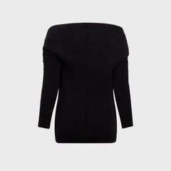 Rick Owens Long Sleeve Cowl Top - Black