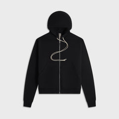 Rick Owens Zipped Hoodie - Black