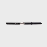 Black Suede Studio Sable Belt - Black / Silver