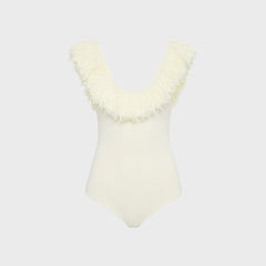 SIR Marcelline Fringe Bodysuit - Ivory