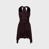 Siedres Milly Mini Mesh Dress - Brown