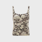 Siedres Cali Velvet Tank Top - Ecru