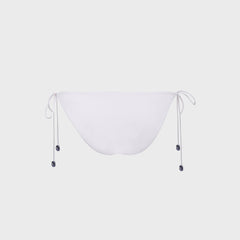 Siedres Rom Embellished Tie-Detailed Low-Rise Bikini Brief - Ecru