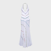 Siedres Vicka Satin Maxi Dress - White