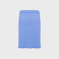 Siedres Liz Embroidered Semi Sheer Mesh Midi Skirt - Blue