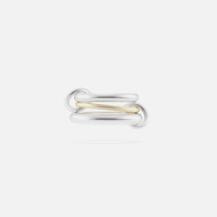 Spinelli Kilcollin Amaryllis 3 Link Ring - Silver / Yellow Gold