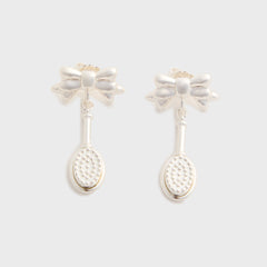 Sandy Liang Hairbrush Earrings - Silver