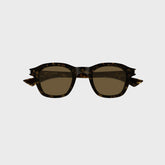 Saint Laurent Unisex Resin Sunglasses - Havana / Crystal / Brown