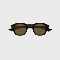 Saint Laurent Unisex Resin Sunglasses - Havana / Crystal / Brown