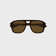 Saint Laurent Aviator Sunglasses - Havana / Crystal / Brown