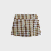 Sandy Liang Pomme Skort - Umber Plaid
