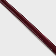 Black Suede Studio Slanted Belt - Raisin / Gold