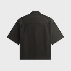 Studio Nicholson Sanko Matelasse Short Sleeve Shirt - Black