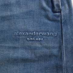 Alexander Wang Sweatpant with Elasticated Drawstring Waist - Washed Light Blue