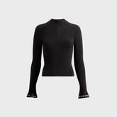 Alexander Wang Ribbed Long Sleeve Turtleneck - Black