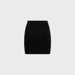 Alexander Wang Mini Skirt with Knit Logo Patch - Black