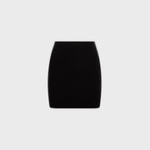 Alexander Wang Mini Skirt with Knit Logo Patch - Black