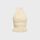 Tae Park Chiffon Wrap Top - Ivory