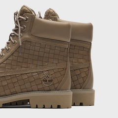 Timberland Textured Premium 6-Inch Boots - Olive Full Grain