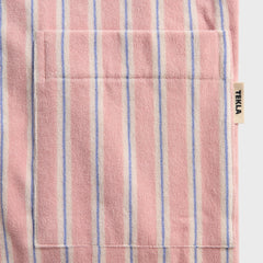 Tekla Striped Hooded Cotton Robe - Candy Stripes