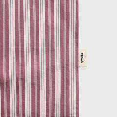 Tekla Poplin Long-Sleeved Pyjama Shirt - Pink / White