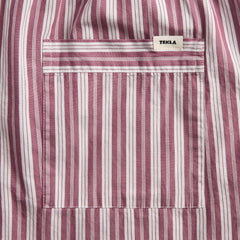 Tekla Rhubarb Stripes Poplin Pyjama Pant - Red / White / Yellow