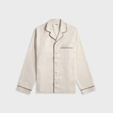 Tekla Sateen Long Sleeved Shirt - Brown Pin Stripes