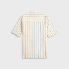 Tekla Poplin Pyjamas Short Sleeve Shirt - Needle Stipes
