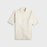Tekla Poplin Pyjamas Short Sleeve Shirt - Needle Stipes