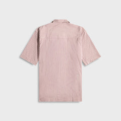 Tekla Poplin Short Sleeve Pyjamas Shirt - Skipper Stripes