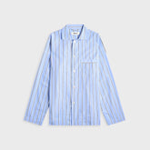 Tekla Cotton Poplin Pyjama Shirt - Bassett Stripes