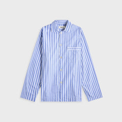 Tekla Cotton Poplin Pyjama Shirt - Penny Stripes