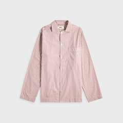 Tekla Poplin Long Sleeve Pyjama Shirt - Skipper Stripes