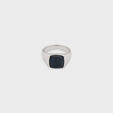 Tom Wood Kay Ring Blue Hawk Eye 62" - Silver