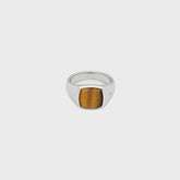 Tom Wood Kay Ring Tiger Eye 60" - Silver
