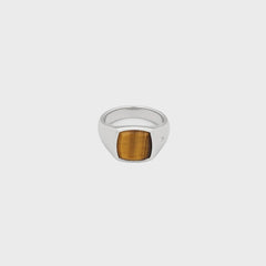 Tom Wood Kay Ring Tiger Eye 62" - Silver